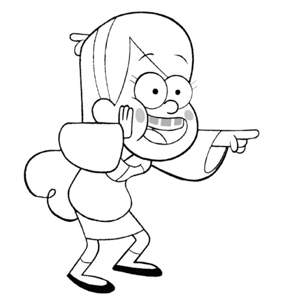 Gravity Falls Coloring Pages Cute Mabel - Free Printable Coloring Pages