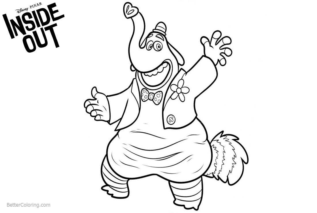 Inside Out Bing Bong Coloring Pages - Free Printable Coloring Pages