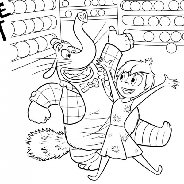 Bing Bong Inside Out Disney Coloring Pages