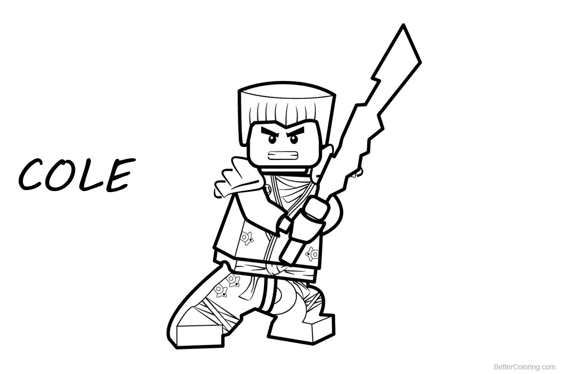 Lego Ninjago Coloring Pages Cole - Free Printable Coloring Pages