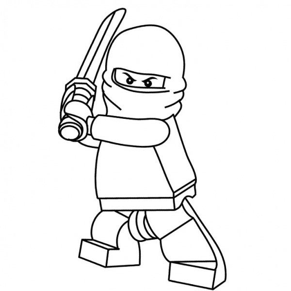 Lego Ninjago Coloring Pages Simple Line Drawing - Free Printable ...