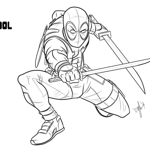 Deadpool Coloring Pages - Free Printable Coloring Pages