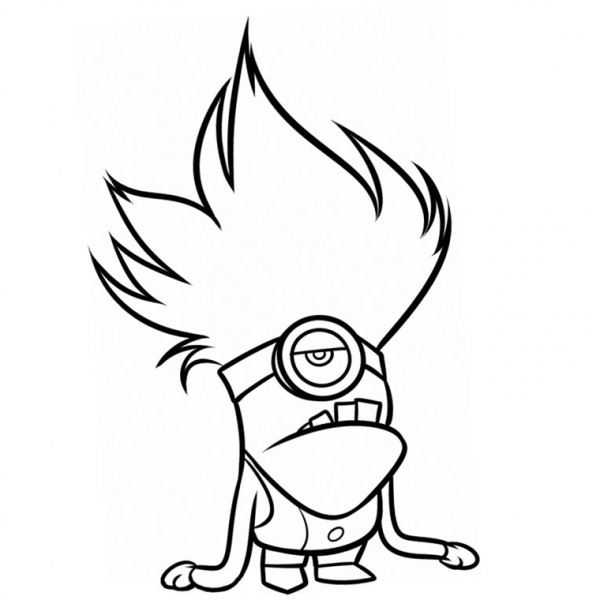 minion coloring pages chibi