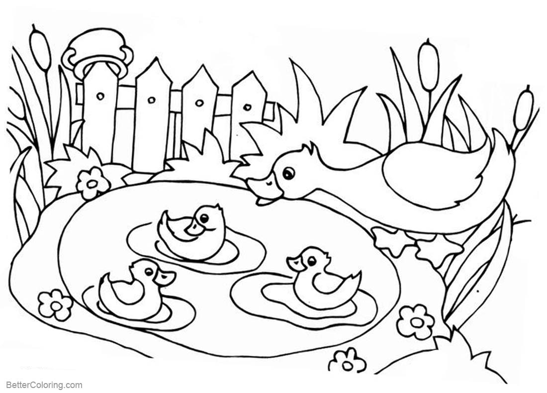 Pond Life Coloring Pages