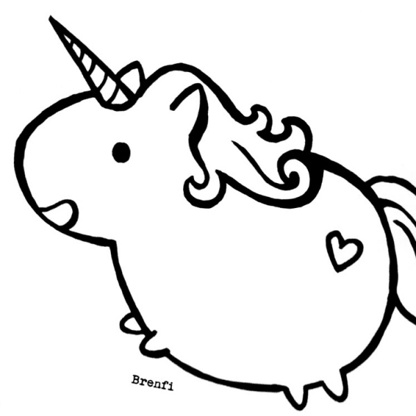 Chibi Unicorn Coloring Pages - Free Printable Coloring Pages