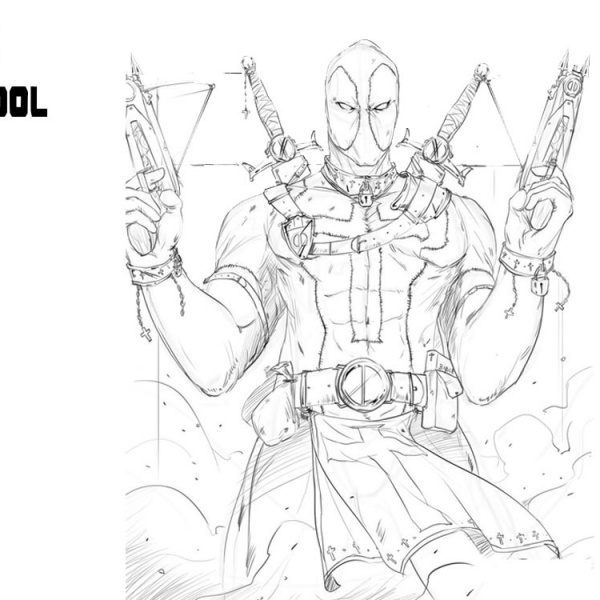 cute deadpool coloring pages