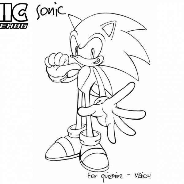 Sonic The Hedgehog Coloring Pages He is Angry - Free Printable Coloring ...