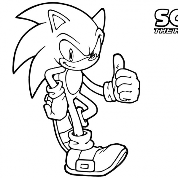 Sonic The Hedgehog Coloring Pages Thumb Up - Free Printable Coloring Pages