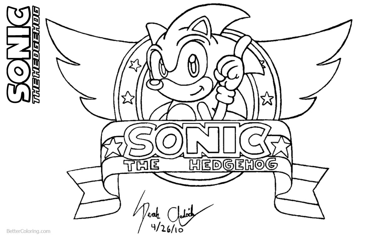 Sonic The Hedgehog Coloring Pages by derek the hedgehog87 Free