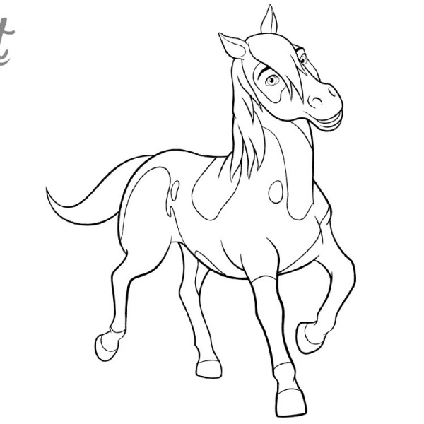 Spirit Riding Free Coloring Pages Lucky and Spirit - Free Printable ...
