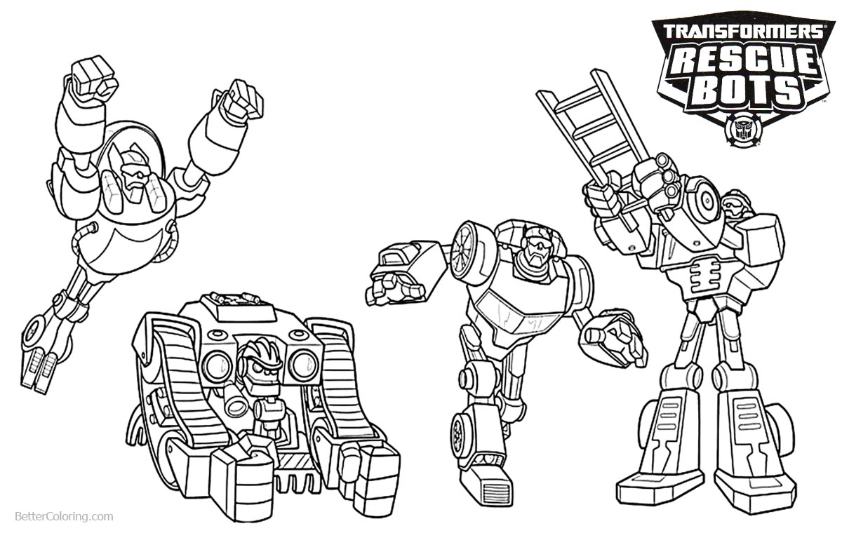 Transformers Rescue Bots Characters Coloring Pages - Free Printable