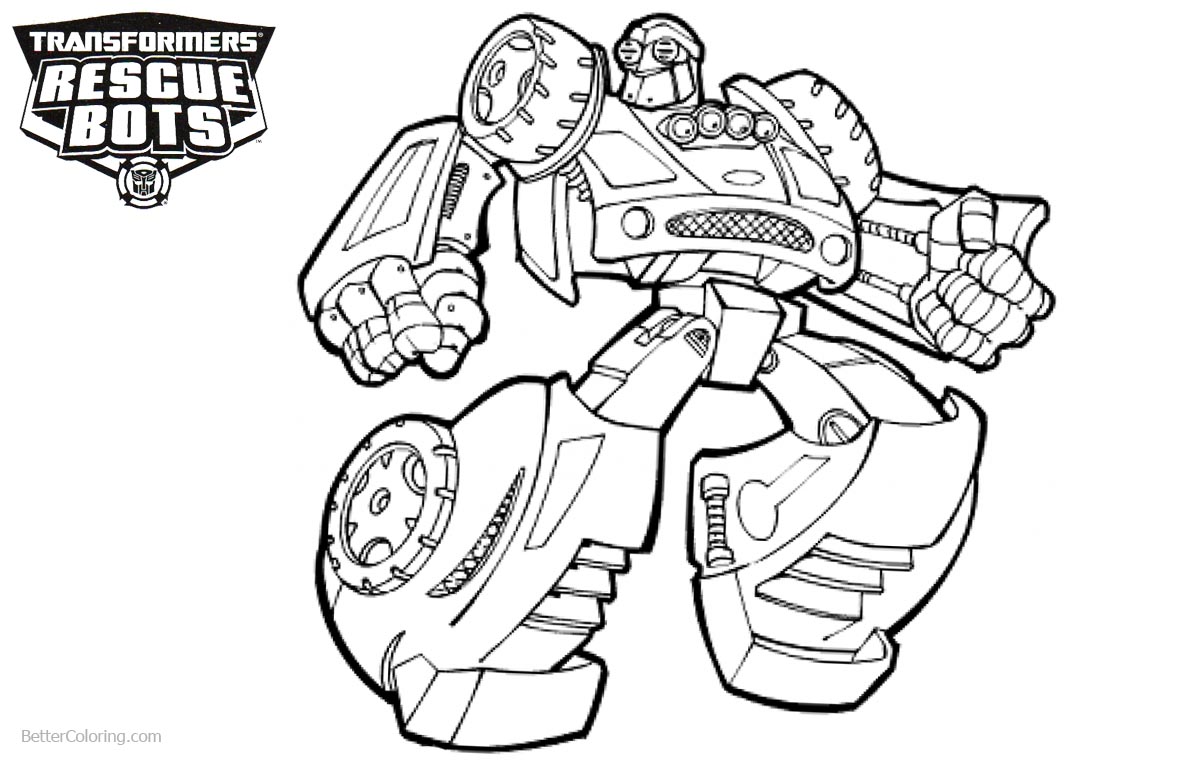 Transformers Rescue Bots Coloring Pages Line Drawing - Free Printable ...