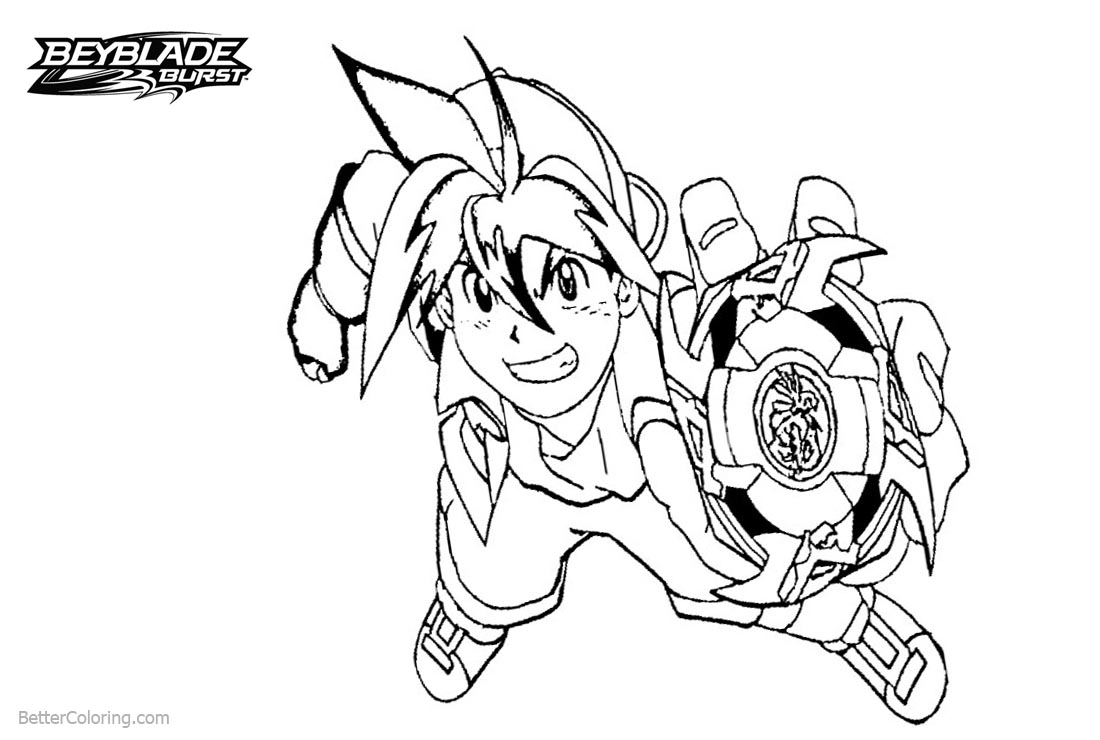 Tyson from Beyblade Burst Coloring Pages - Free Printable Coloring Pages