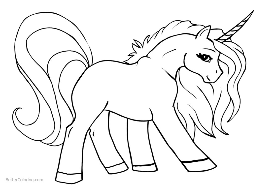 Download Unicorn Coloring Pages Line Art - Free Printable Coloring ...