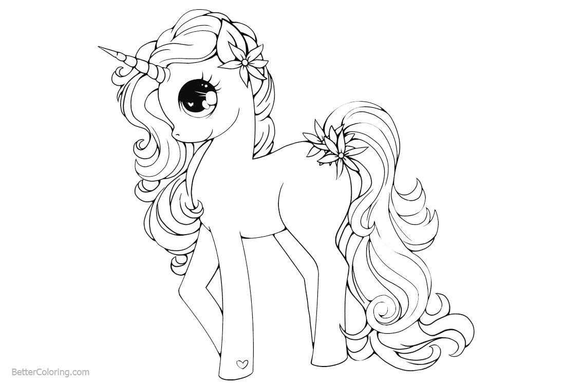 Unicorn Coloring Pages My Little Pony Style Free Printable Coloring Pages