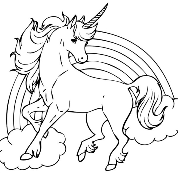 Unicorn Coloring Pages Eyes Closed - Free Printable Coloring Pages