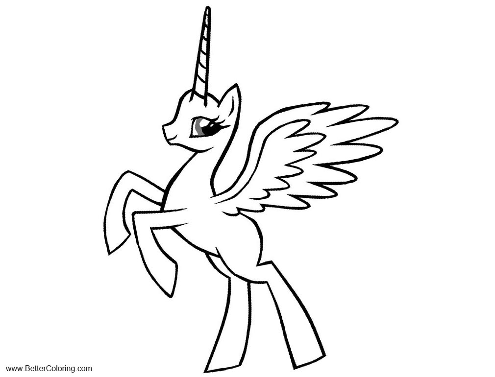 My Little Pony Coloring Pages Alicorn