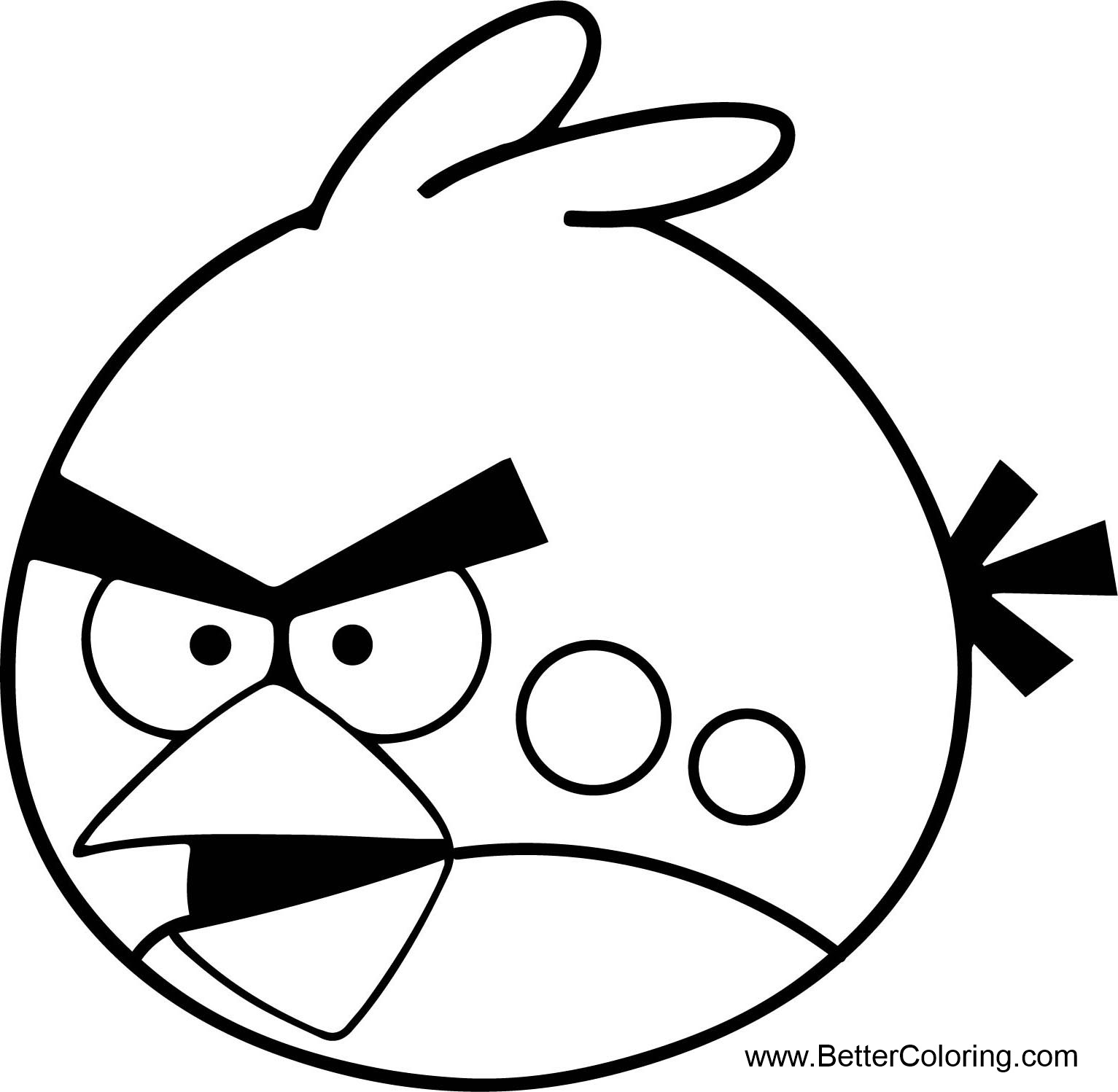 Angry Birds Coloring Pages Line Art - Free Printable Coloring Pages