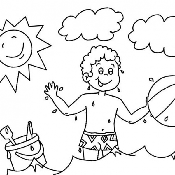 Simple Beach Ball Coloring Pages - Free Printable Coloring Pages