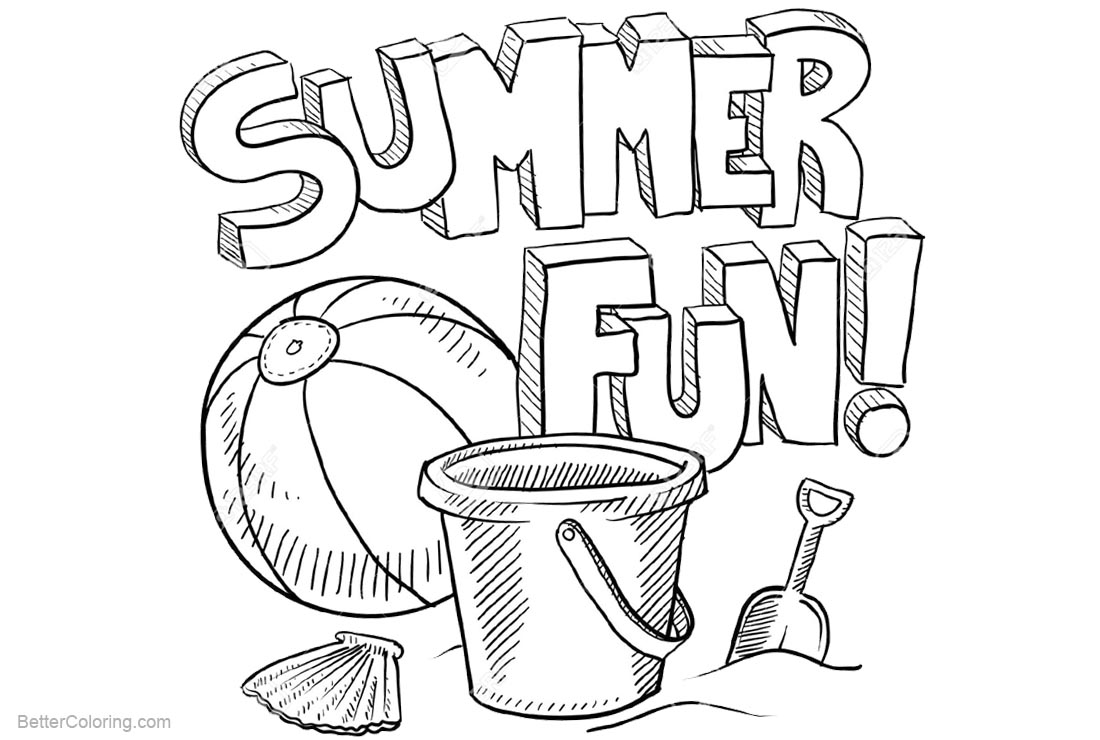 Download Beach Ball Coloring Pages Summer Fun - Free Printable ...