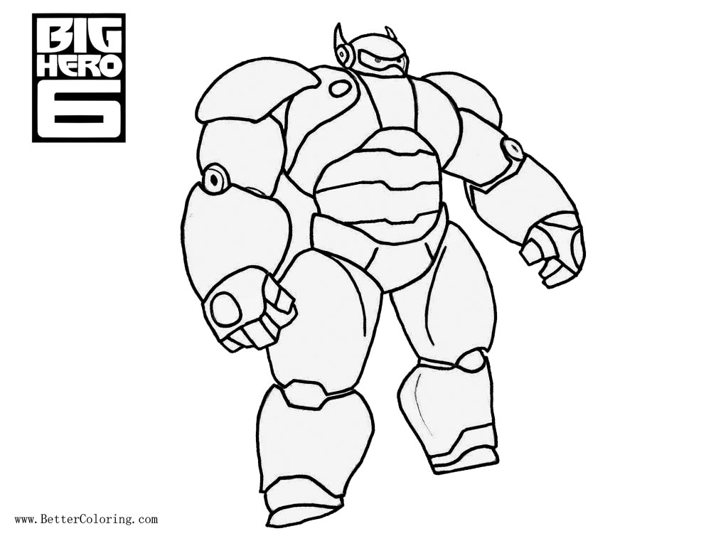 Big Hero 6 Coloring Pages Line Drawing - Free Printable Coloring Pages