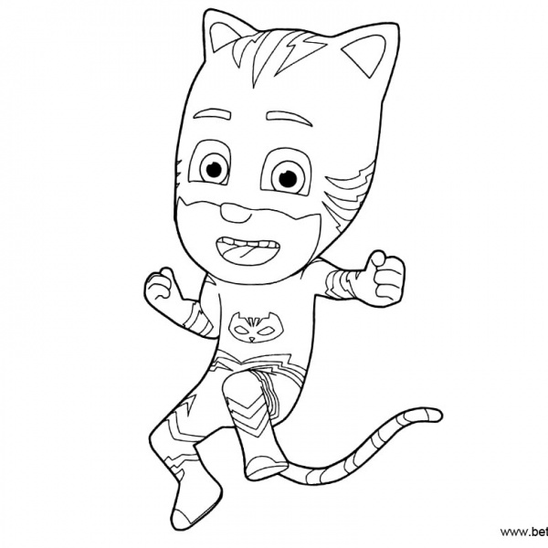 PJ Masks Catboy Coloring Pages - Free Printable Coloring Pages