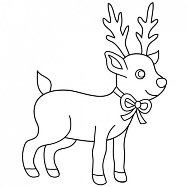 Funny Cartoon Reindeer Coloring Pages - Free Printable Coloring Pages