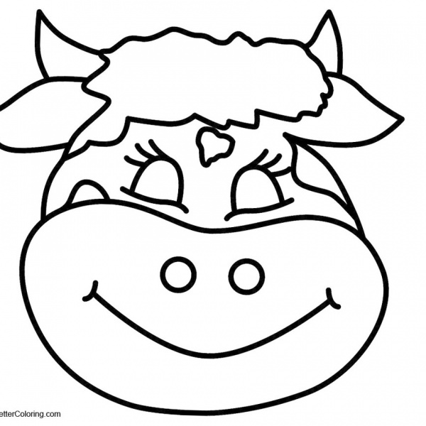 Simple Cow Coloring Pages - Free Printable Coloring Pages