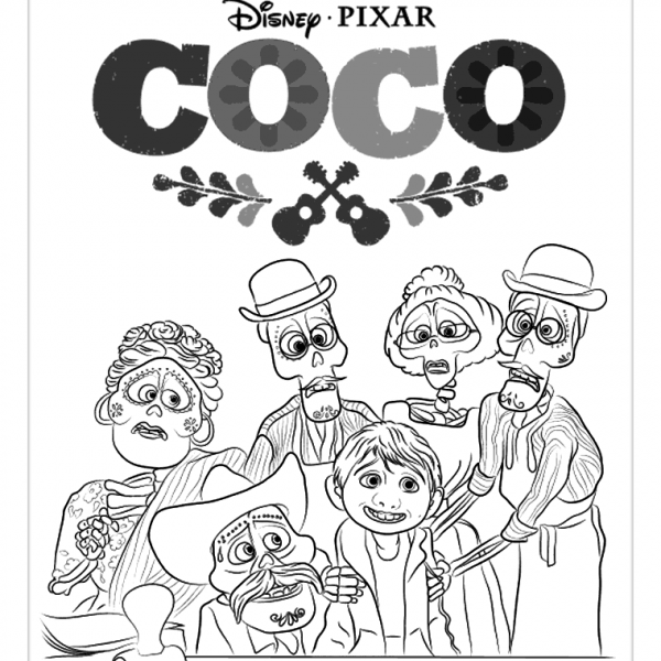 Disney Coco Coloring Pages Miguel for Adults - Free Printable Coloring ...