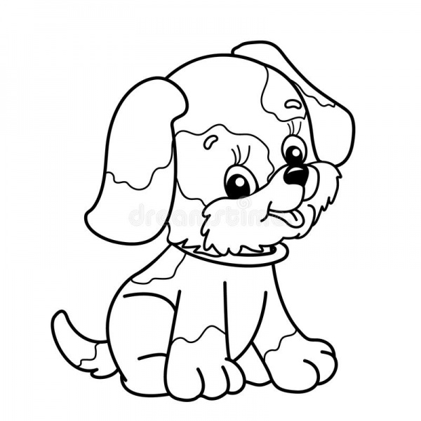 Christmas Dog Coloring Pages Lineart - Free Printable Coloring Pages