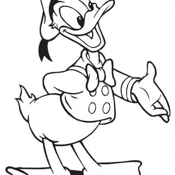 Donald Duck Coloring Pages Running - Free Printable Coloring Pages