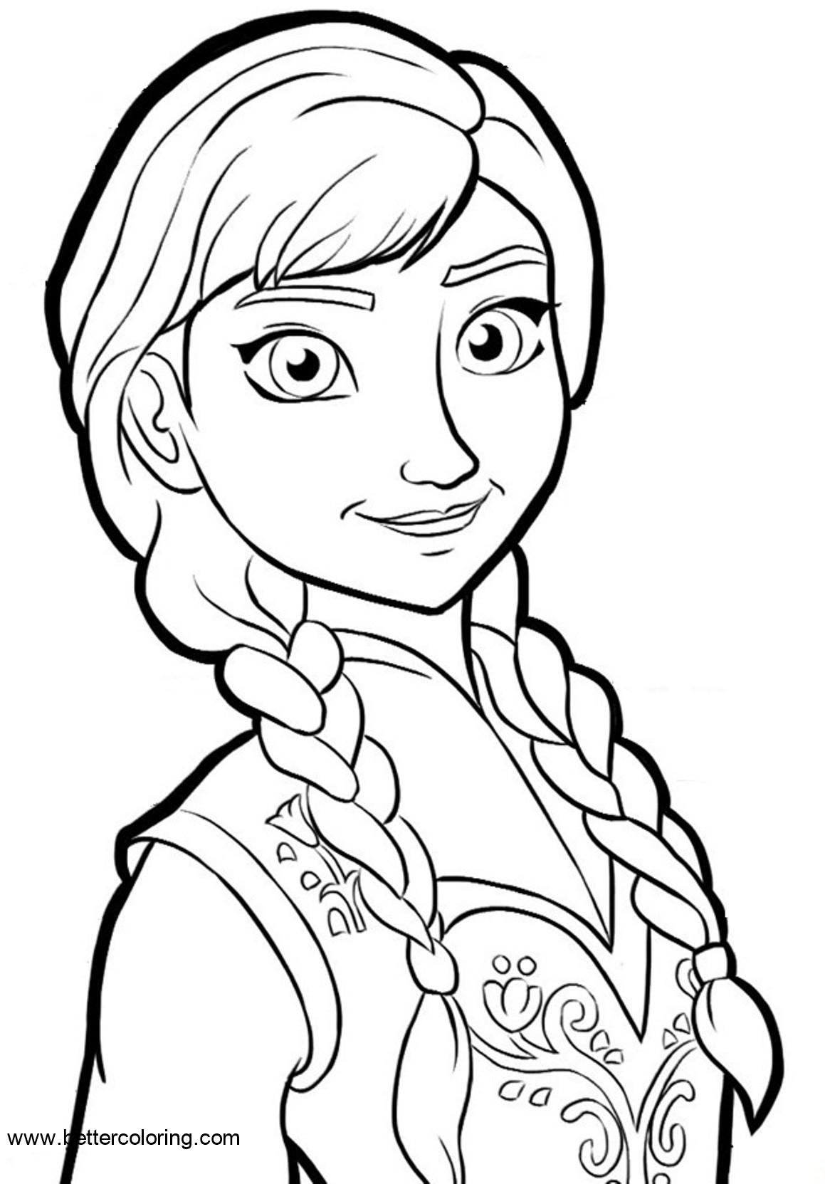 Frozen Princess Anna Coloring Pages Free Printable Coloring Pages