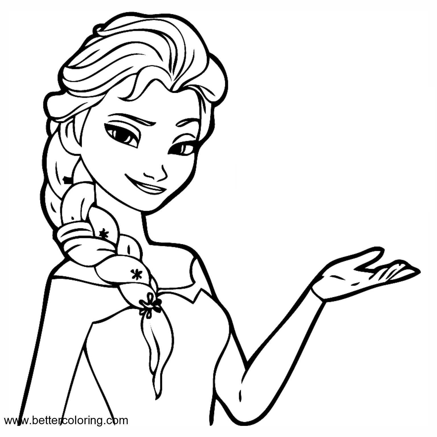 Frozen Princess Coloring Pages Elsa - Free Printable Coloring Pages