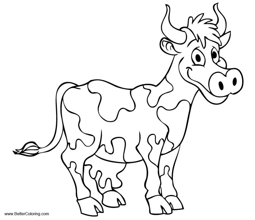 How to Draw Cow Coloring Pages - Free Printable Coloring Pages