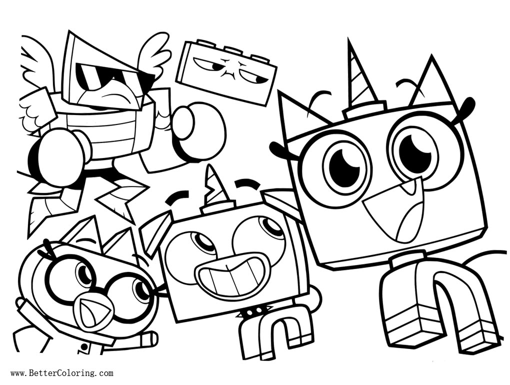 Lego Movie Unikitty Coloring Pages Characters - Free Printable Coloring