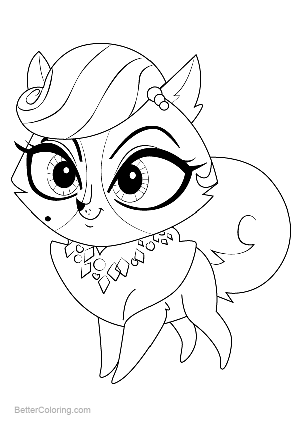 Littlest Pet Shop Coloring Pages Madame Pom - Free Printable Coloring Pages