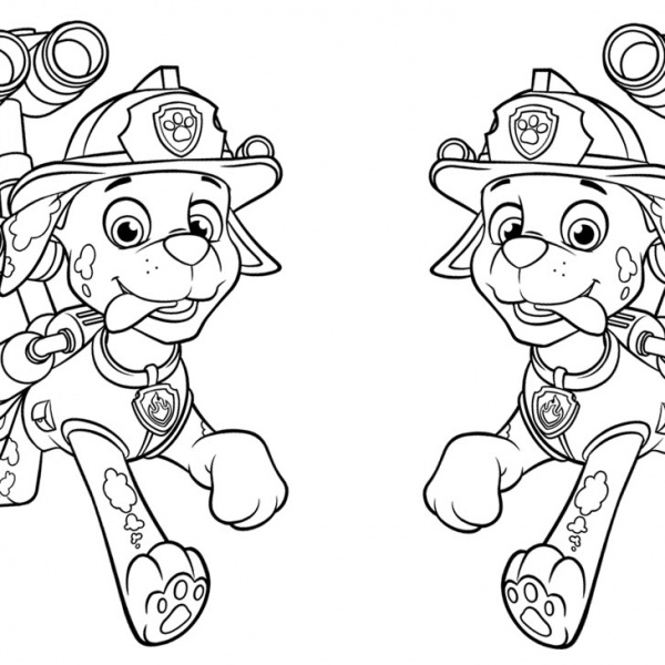 PAW Patrol Coloring Pages Marshall - Free Printable Coloring Pages