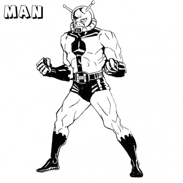 Ant Man Coloring Pages Lineart - Free Printable Coloring Pages