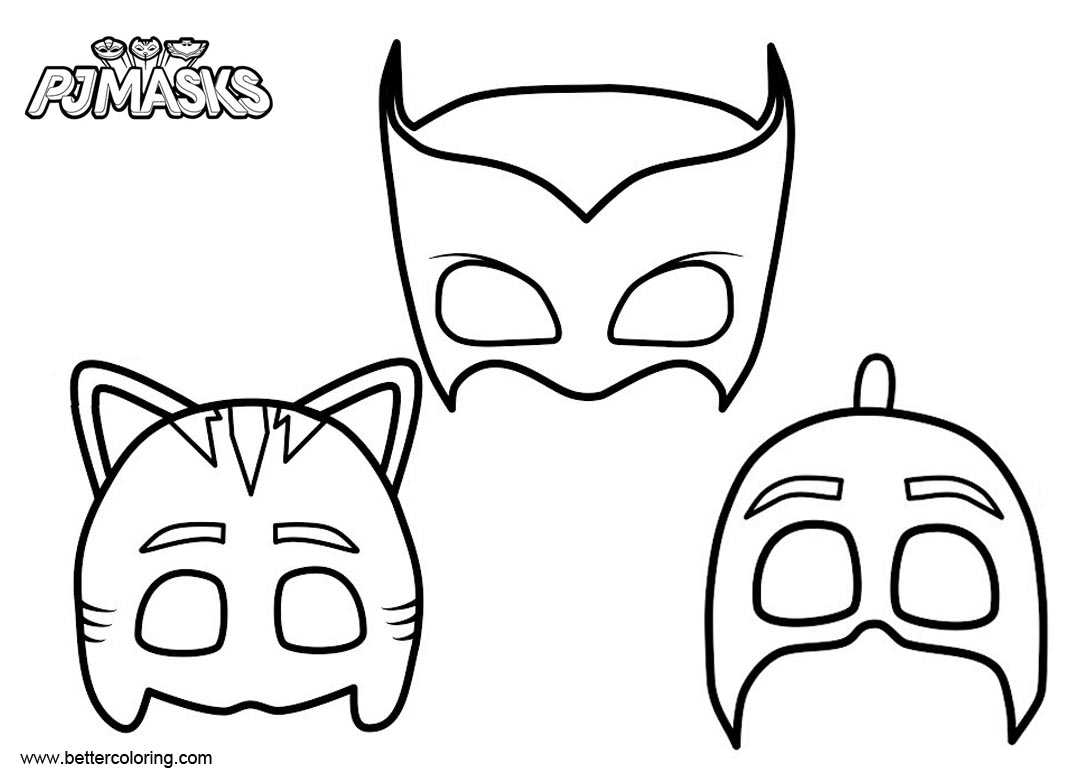 Masks of PJ Masks Catboy Coloring Pages Free Printable