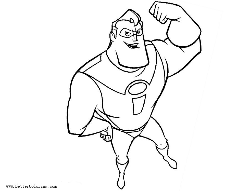 452 Simple Mr Incredible Coloring Page for Adult