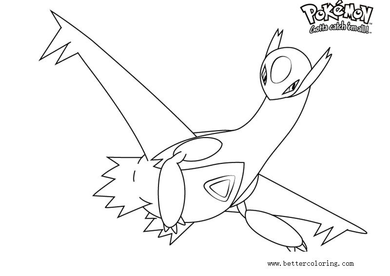New Latios Coloring Page 