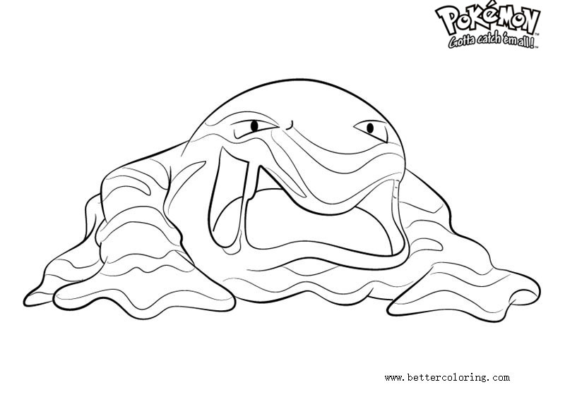 Pokemon Coloring Pages Muk - Free Printable Coloring Pages