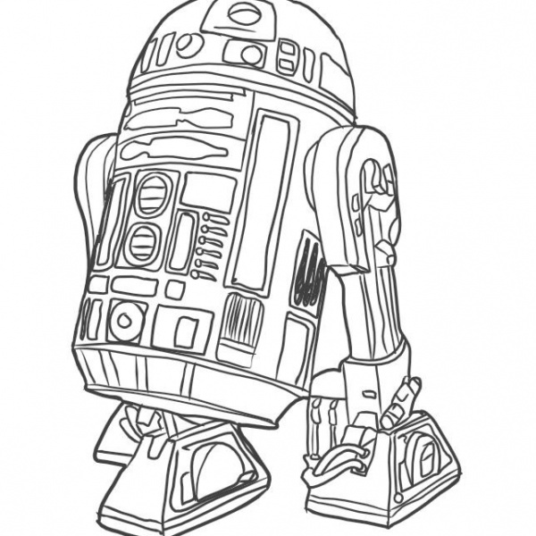 R2d2 Coloring Pages Lineart - Free Printable Coloring Pages