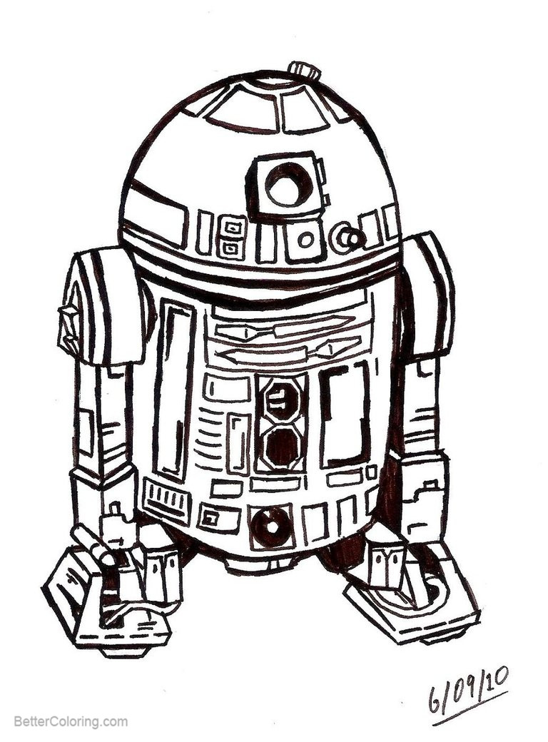 R2D2 Star Wars Coloring Pages by intothewild142 - Free Printable ...