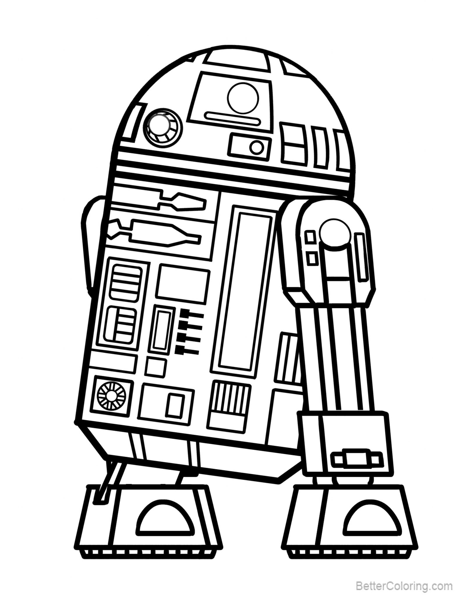 R2d2 Coloring Pages Lineart - Free Printable Coloring Pages