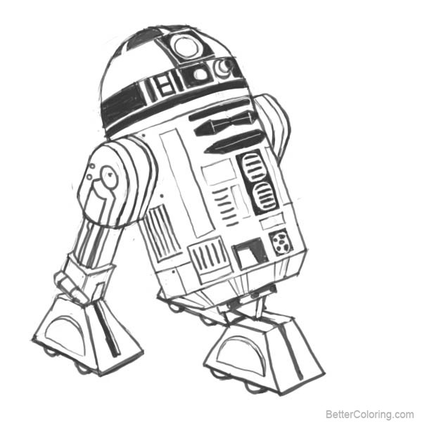 Star Wars Characters R2-D2 Coloring Pages - Free Printable Coloring Pages