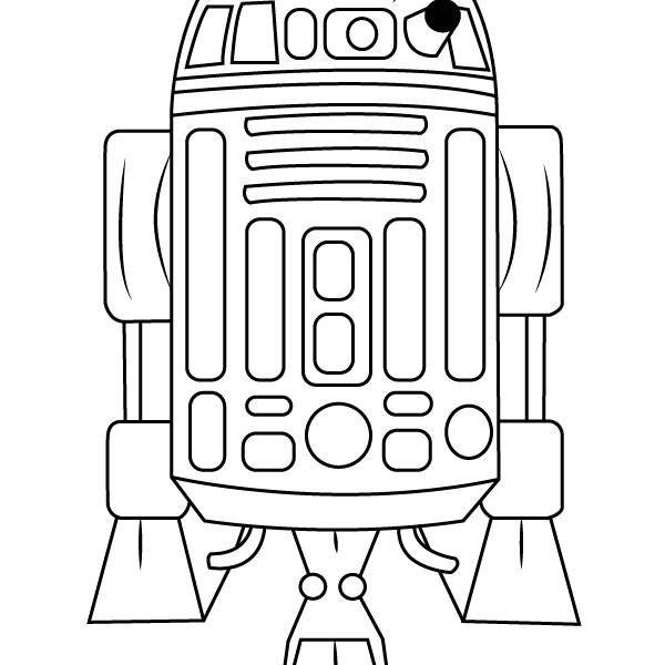 R2D2 Coloring Pages Sketch by Luna Abyss - Free Printable Coloring Pages