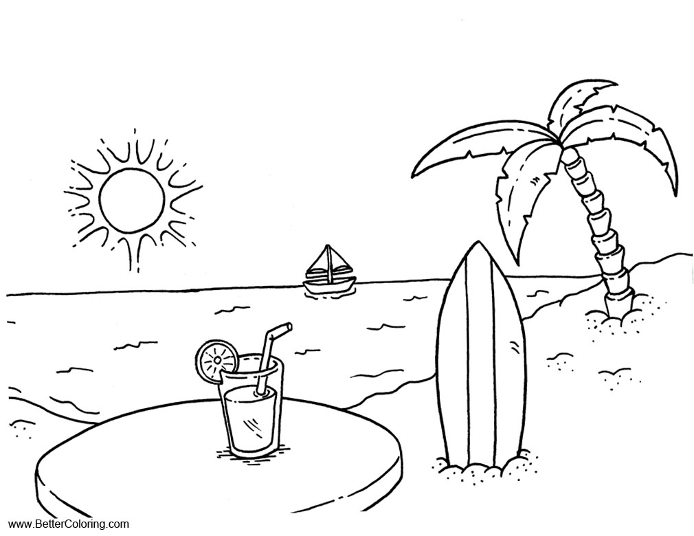 Free Summer Beach Coloring Pages Coloring Pages