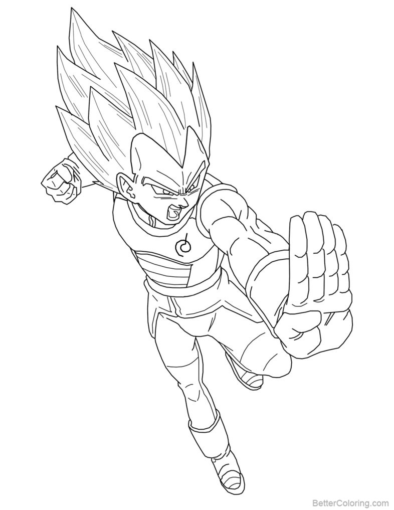 Vegeta Blue Coloring Pages