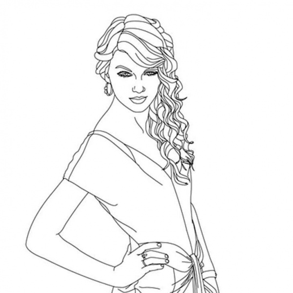 Taylor Swift Coloring Pages Fanart Free Printable Coloring Pages
